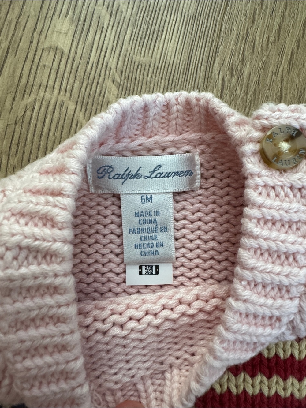 Ralph Lauren Light Pink Knit American Flag Baby sweater - Picture 4 of 4